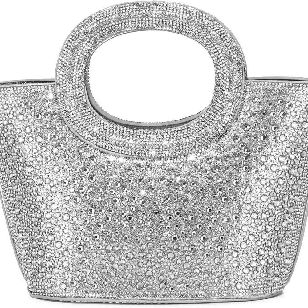 Women Evening Bag Rhinestone Clutch Crossbody Mini Purse for Formal Events
